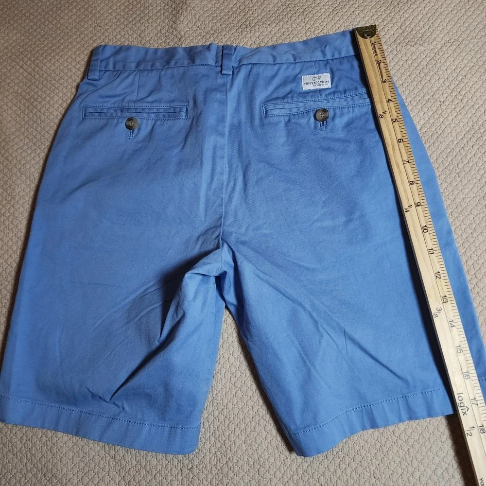 Vineyard Vines Breaker Shorts Men's Size 28 Blue Flat Front Chino Preppy 7